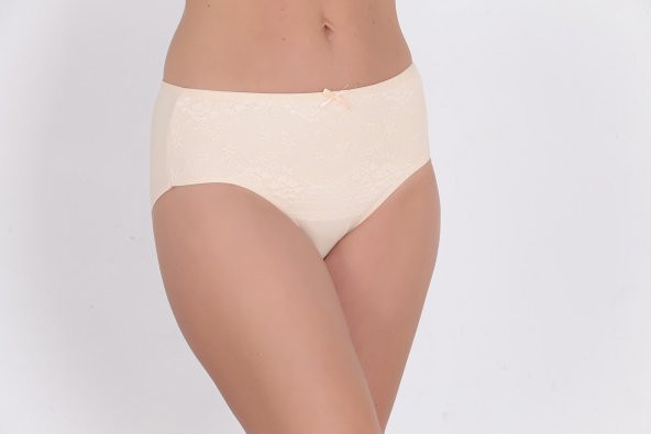 Ön Kısmı Desenli Kadın Günlük Külot Ten ürün görseli