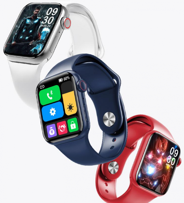 M26 Plus Smart Watch Mavi Renk Akıllı Saat Wireless Charging - 3
