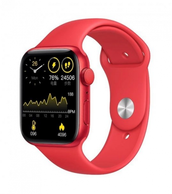 M26 Plus Smart Watch Pembe Renk Akıllı Saat Wireless Charging - 6