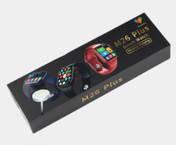 M26 Plus Smart Watch Mavi Renk Akıllı Saat Wireless Charging - 4