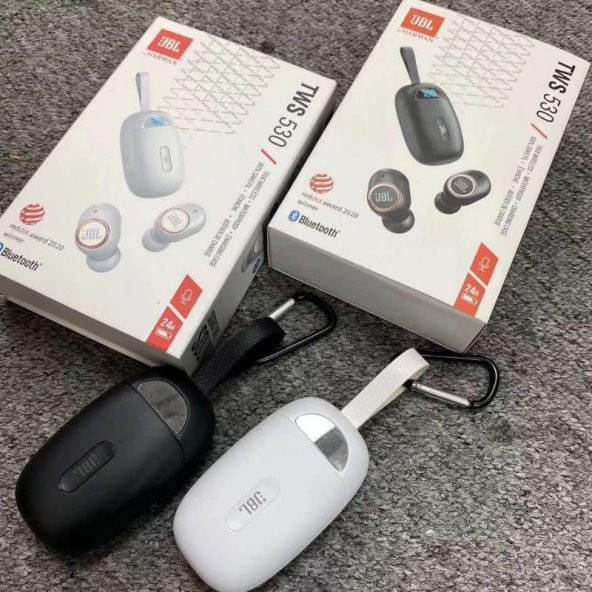 Jbl Uyumlu Tws 530 Bluetooth Ve Dokunmatik Kablosuz Kulaklık Beyaz Renk - Resim 3