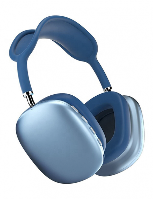 P9 Air Max Kulaklık Mavi Renk Kablosuz Bluetooth Kulaklık Wireless 5.0 Müzik Kulaklığı P9 - Resim 3