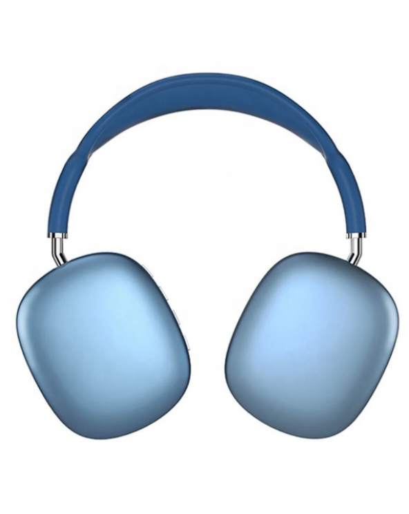 P9 Air Max Kulaklık Mavi Renk Kablosuz Bluetooth Kulaklık Wireless 5.0 Müzik Kulaklığı P9 - Resim 4