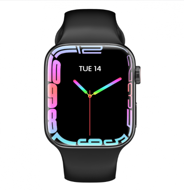 Seri 8 EW01  Yüksek Kalite 1.92 inç Çift Düğmeli Siyah Renk Akıllı Saat - Resim 3