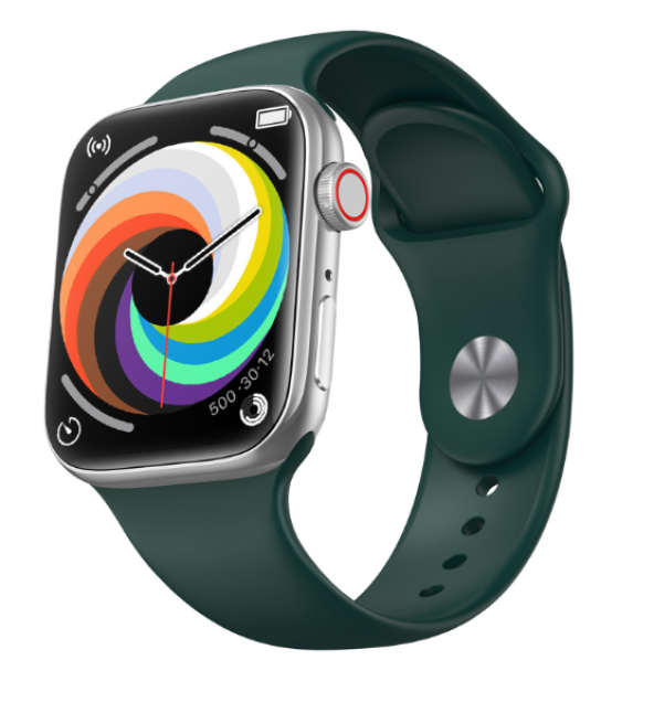 Seri 8 EW01 Yüksek Kalite 1.92 inç Çift Düğmeli Yeşil Renk Akıllı Saat