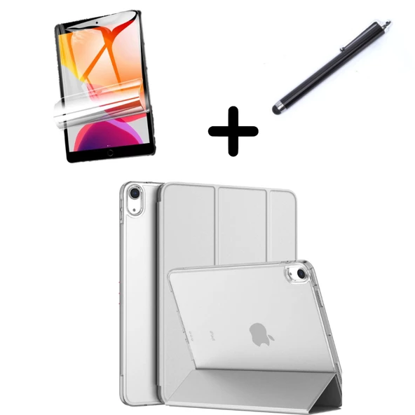 Apple iPad 11.Nesil A16 11inç/10.Nesil 10.9inç Kılıf SET PU Deri Smart Tablet Kilifi Ekran Koruyucu + Kalem - 11