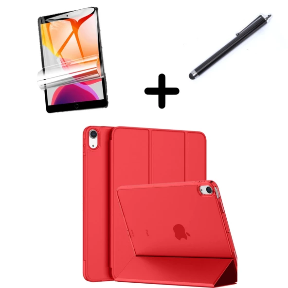Apple iPad 11.Nesil A16 11inç/10.Nesil 10.9inç Kılıf SET PU Deri Smart Tablet Kilifi Ekran Koruyucu + Kalem - 6