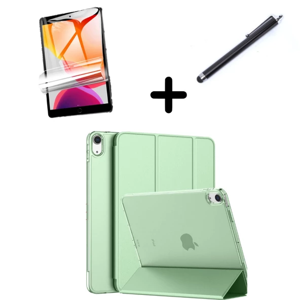 Apple iPad 11.Nesil A16 11inç/10.Nesil 10.9inç Kılıf SET PU Deri Smart Tablet Kilifi Ekran Koruyucu + Kalem - 9