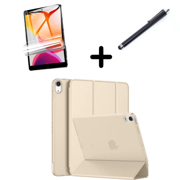 Apple iPad 11.Nesil A16 11inç/10.Nesil 10.9inç Kılıf SET PU Deri Smart Tablet Kilifi Ekran Koruyucu + Kalem - 5