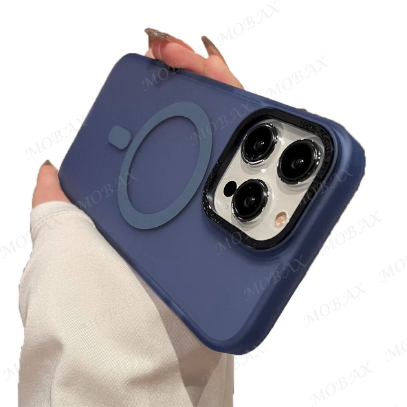 Apple iPhone 14 Pro için Magsafe ile uyumlu Kılıf Mat Kadifemsi Special Edition PC Kapak - 4