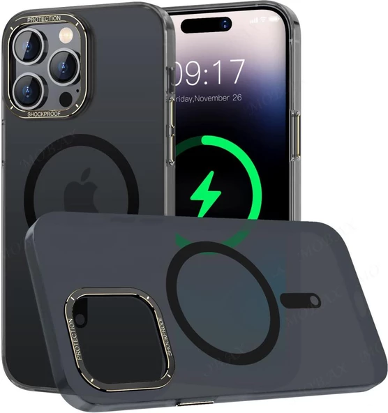 Apple iPhone 14 Pro için Magsafe ile uyumlu Kılıf Mat Kadifemsi Special Edition PC Kapak - 7