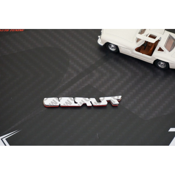 Turbo Bagaj Kırmızı Metal 3M 3D Bagaj Yazı Logo K - 3