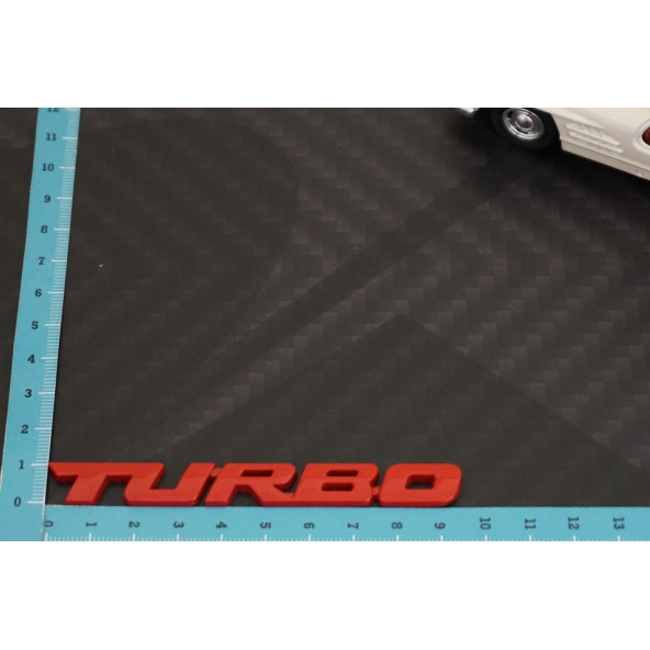 Turbo Bagaj Kırmızı Metal 3M 3D Bagaj Yazı Logo K - 4