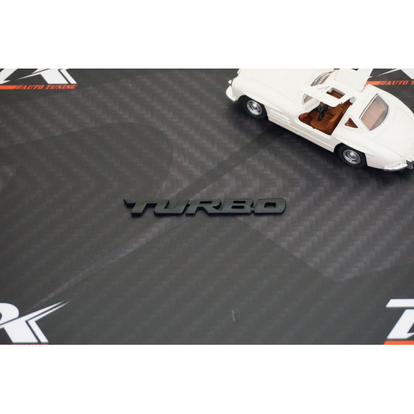 Skoda Turbo Bagaj Siyah Metal 3M 3D Bagaj Yazı Logo K - Resim 2