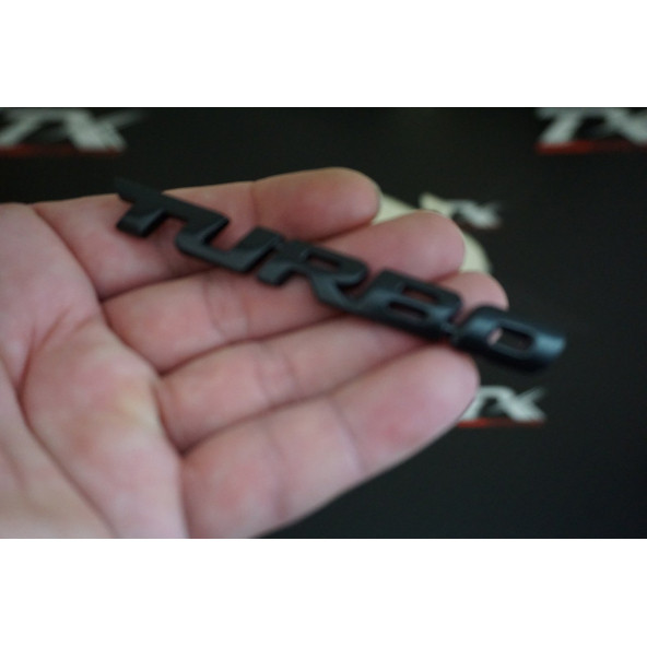 Kia Turbo Bagaj Siyah Metal 3M 3D Bagaj Yazı Logo K