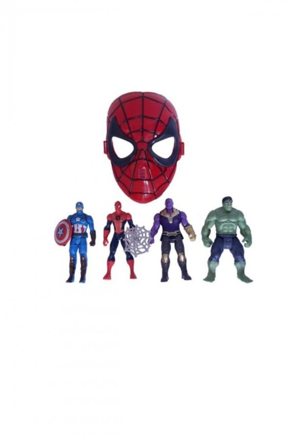 Işıklı Hulk Spiderman Thanos Ve Kaptan Amerika Spiderman Maskeli Süper Kahramanlar