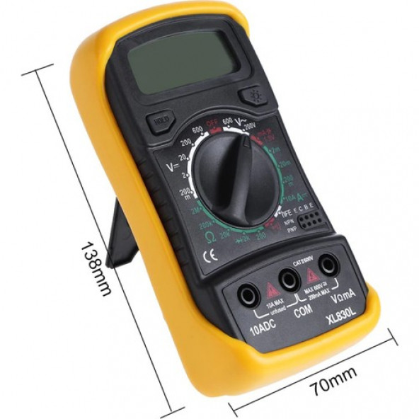 Multimetre Dijital Ölçü Aleti Akım Voltaj Ölçer Avometre A51 - 5