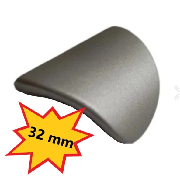 Yarım Ay Mat Krom Metal 32 MM Çekmece Dolap Mobilya Kulpları