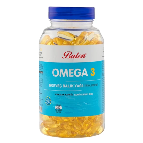 Balen Omega 3 Norveç Balık Yağı 1380 Mg 200 Kapsül (Trigliserid Form)