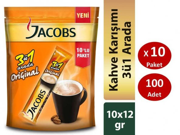 Jacobs 3ü1 Arada Kahve 100lu Paket