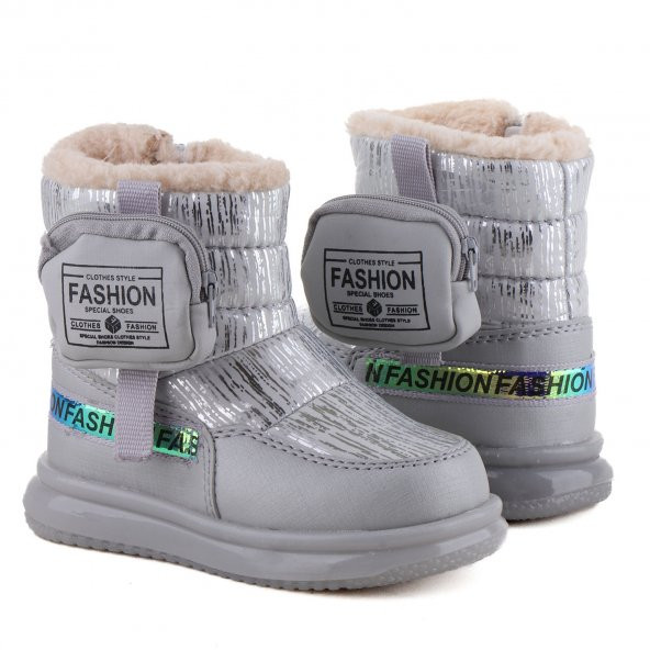 Vojo 9080 Kürklü Anatomik Fermuarlı Cepli Kız Çocuk Botu - 7