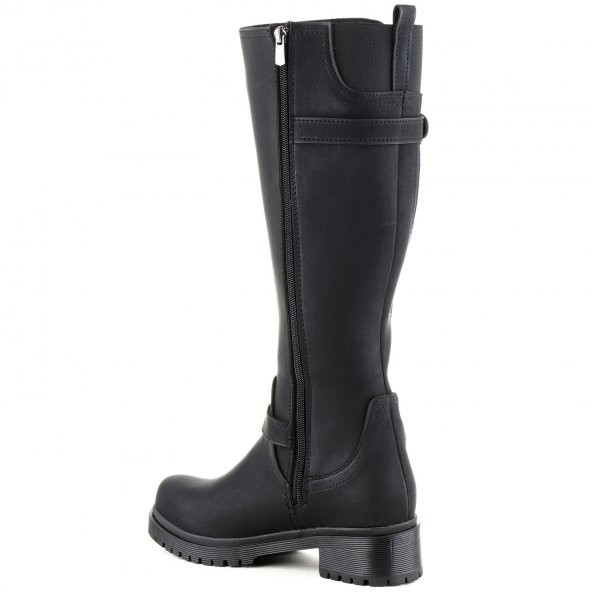 Vojo 3013 Sıcak Astarlı Kemer Detaylı Kadın Çizme - 5