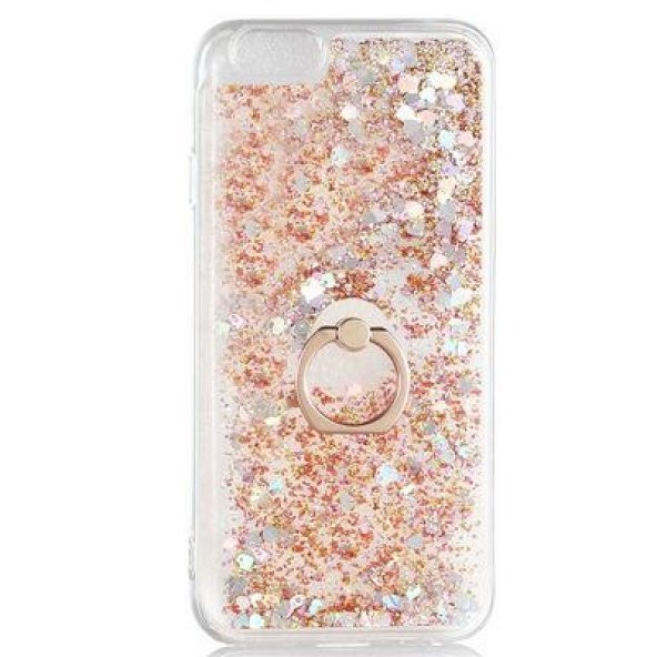 Apple iPhone 6 Kılıf Sulu Simli Akışkan Silikon