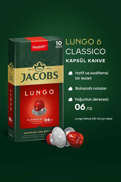 Jacobs Lungo 6 Classico Kapsül Kahve 30 Kapsül - 2