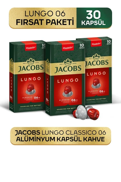 Jacobs Lungo 6 Classico Kapsül Kahve 30 Kapsül