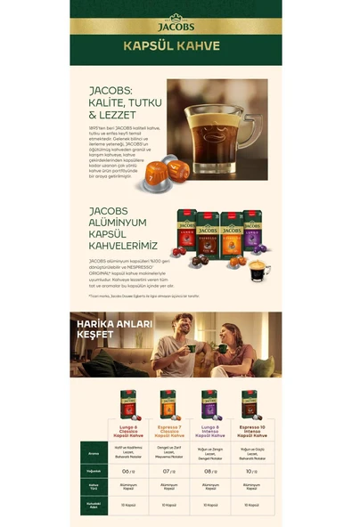 Jacobs Lungo 6 Classico Kapsül Kahve 30 Kapsül - 7