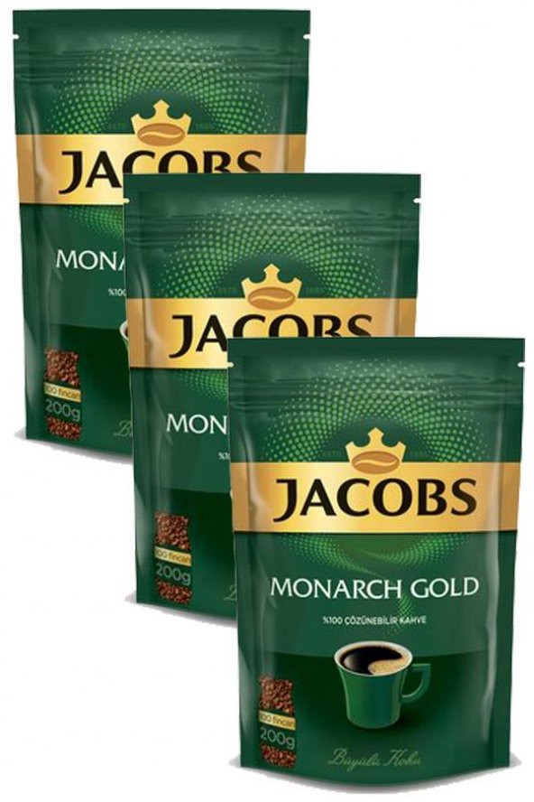 Jacobs Monarch Gold Kahve 600 gr Eko Paket(200 gr x 3 Adet)