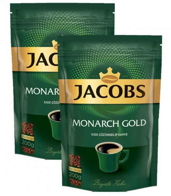 Jacobs Monarch Gold Kahve 400gr (200 gr x 2) Ekonomik Paket