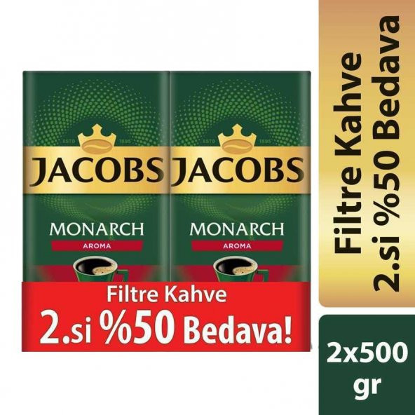Jacobs Monarch Aromalı Filtre Kahve 500 gr x 2li SET
