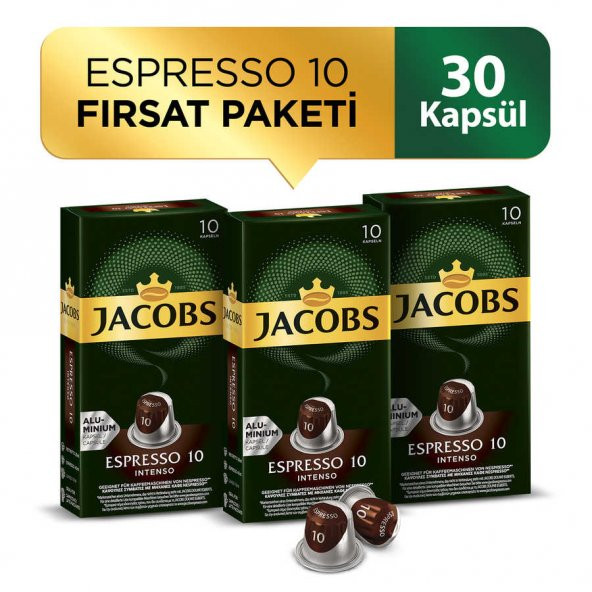 Jacobs Espresso 10 Intenso Kapsül Kahve 30 Kapsül