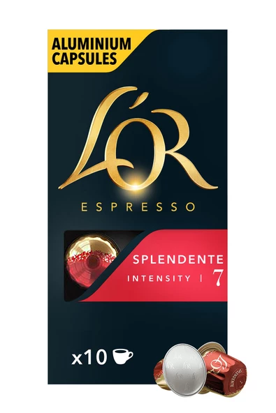 L'OR - Splendente - Intensity 7 - Nespresso Uyumlu 10 Adet Alüminyum Kapsül Kahve