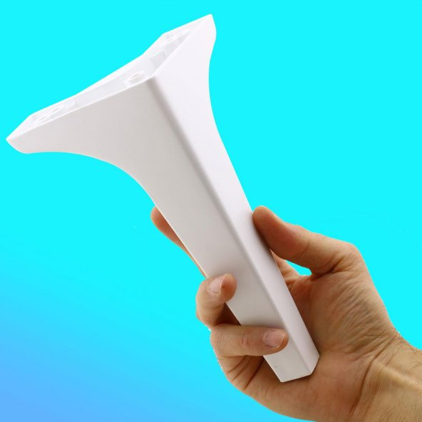 Lüks Mobilya Kanepe Sehpa TV Ünitesi Koltuk Ayağı 19 cm Beyaz Baza Ayak - Resim 2