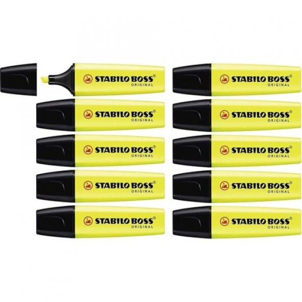 Stabilo Boss Original Pastel Sarı Fosforlu Kalem 10lu