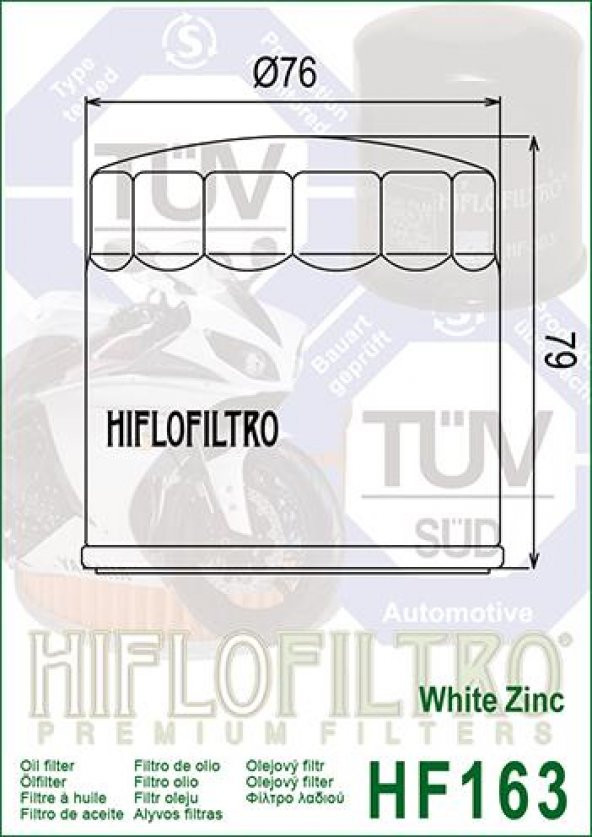 Hiflo Hf163 1999-2008 BMW K 1200 LT Uyumlu Yağ Filtresi - 2