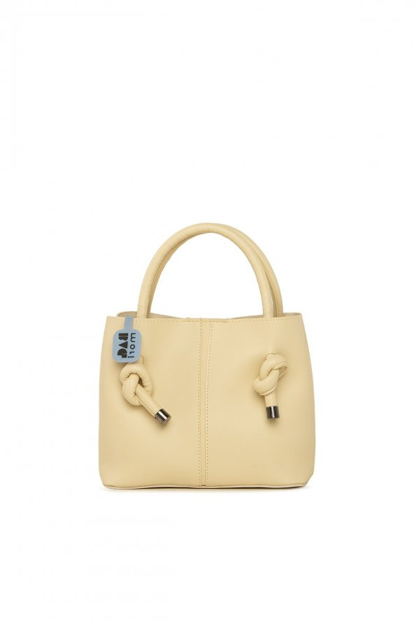 Bagmori Krem Bağlama Detaylı Mini Askılı Çanta - 3