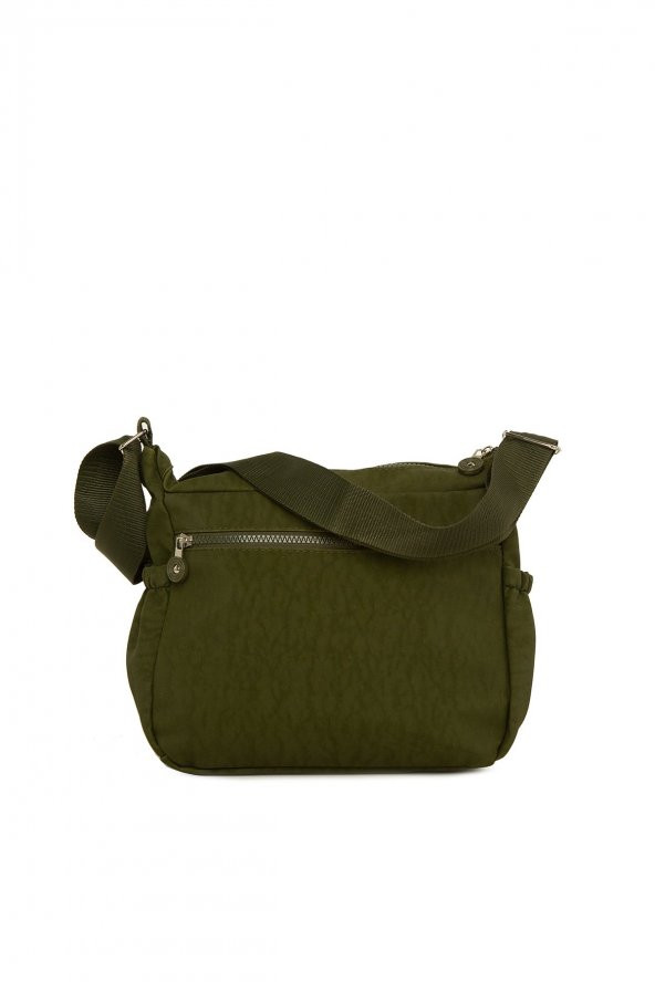 Bagmori Haki Büyük Çok Fermuar Detaylı Paraşüt Çanta - Resim 3