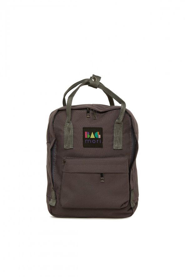 Bagmori Gri Kare Askı Ayarlı Mini Sırt Çantası