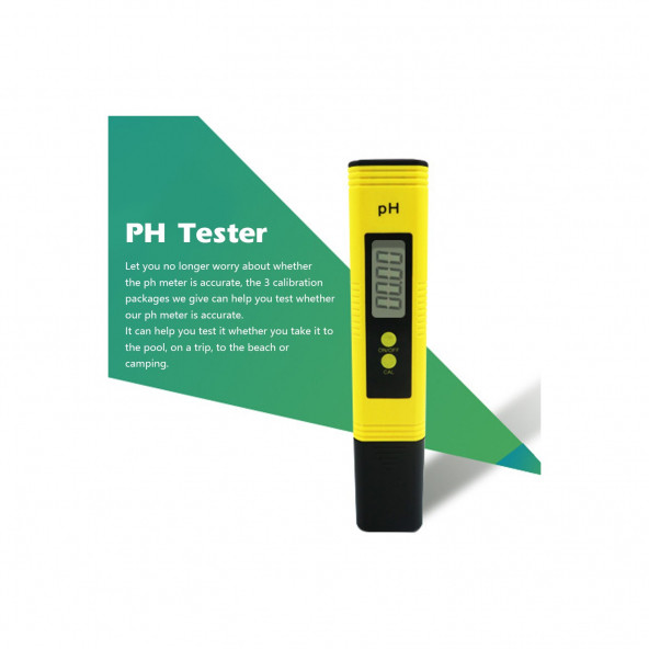Ph Metre / 0.01 Hassasiyetinde Su Sıvı Akvaryum Ph Ölçer Pil '' Kap '' 2 Adet Çözelti A46 - 3