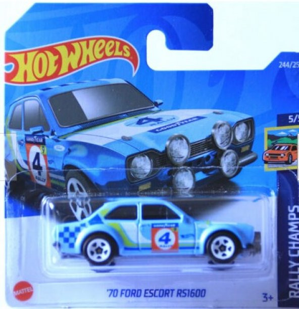 Hot Wheels 70 Ford Escort RS1600 Oyuncak Araba Mavi 244/250 2022-HCV30