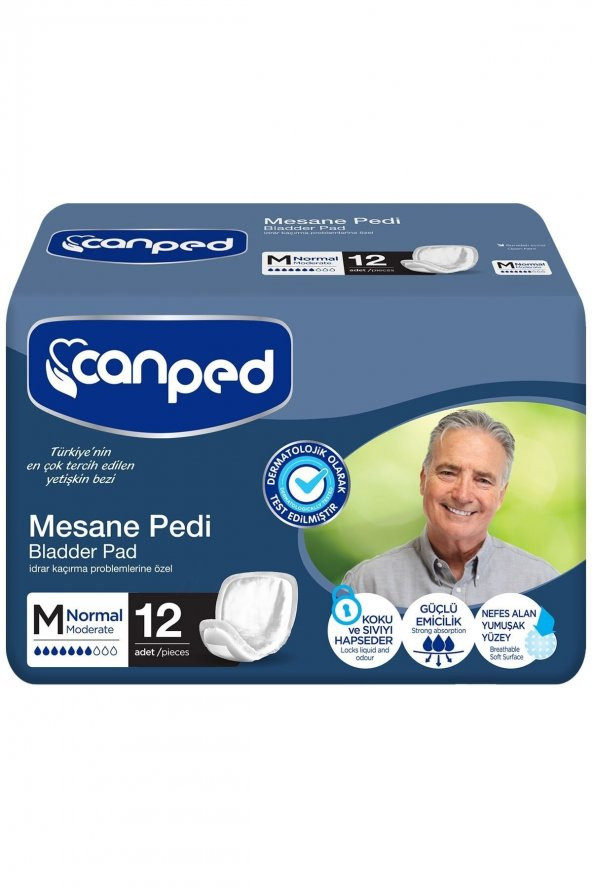 Canped Mesane Pedi Erkek M Beden . 3'lü Paket. Paket Içi 12 Adet Vardır.