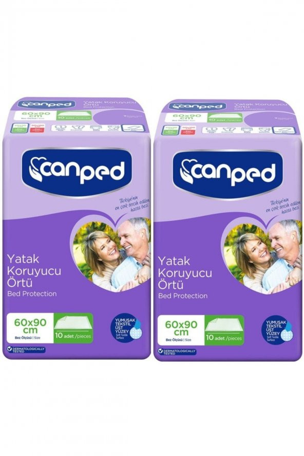 Canped Yatak Koruyucu Örtü Ekstra Örtü (60cm * 90cm) 20 Adet