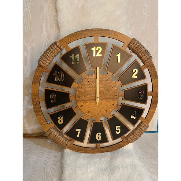 Lavinta54 Kişiye Özel Ahşap Duvar Saati 50 cm - 2