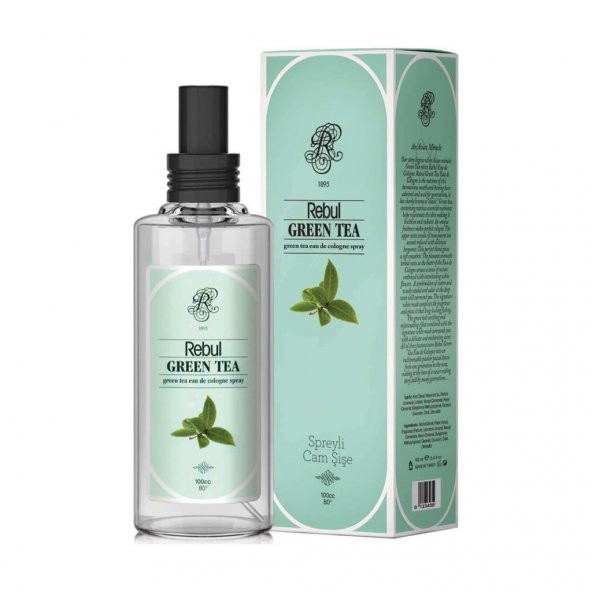 REBUL KOLONYASI GREEN TEA 100ml SPREYLI CAM SISE