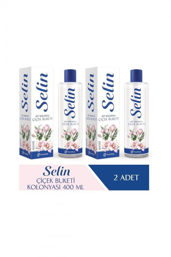 Parfümlü Kolonya Çiçek Buketi 400 Ml 2 li Set