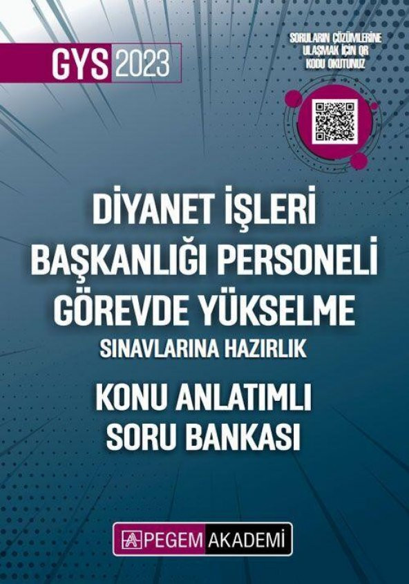 2023 GYS Diyanet İşleri Başkanlığı Personeli Sınavlarına Hazırlık Konu Anlatımlı Soru Bankası Pegem