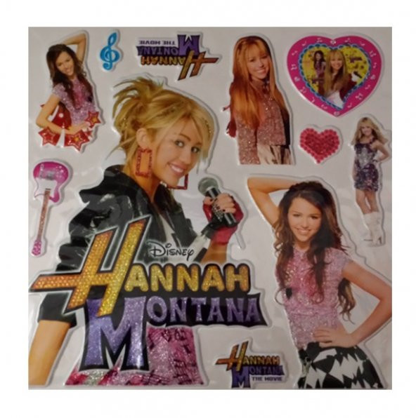 Hannah Montana Kabartmalı Sticker 2 adet